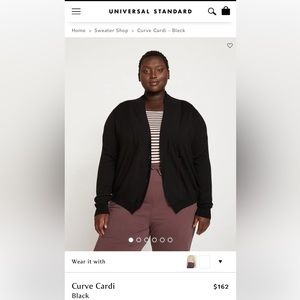 Universal Standard Curve Cardigan, Black size M (18)